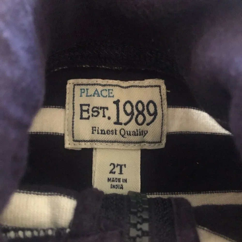 THE CHILDREN’S PLACE 1/4 Zip Pull Over Sweatshirt Size 2T